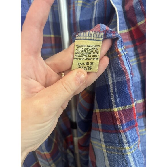 Polo Ralph Lauren Mens Red Multicolor Plaid Sleepwear Robe Small / Medium - Picture 8 of 10